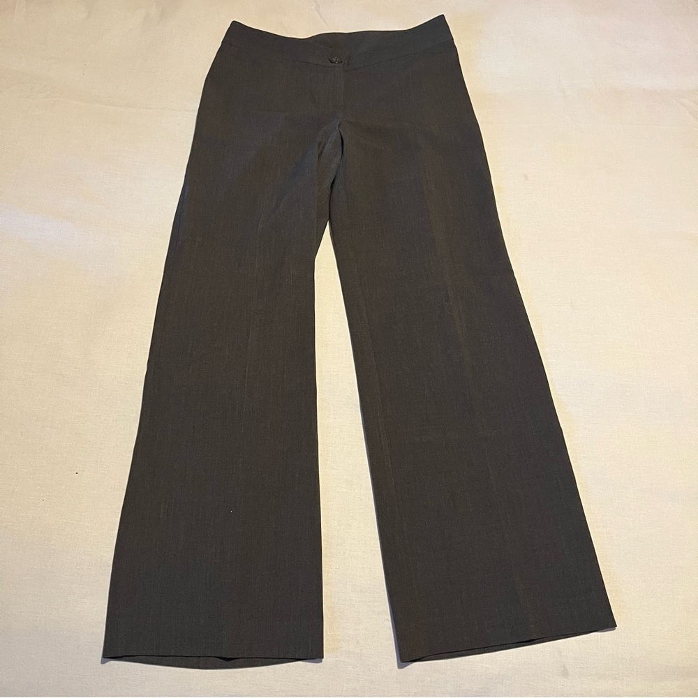Chicos Womens Pants Gray Size 0 Regular Dress Wide Leg